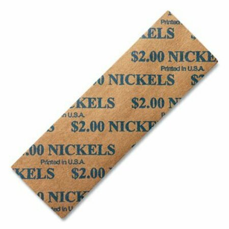 DUNBAR SECURITY PRODUCTS Flat Coin Wrappers, Nickels, $2, 1000 Wrappers/box 2NF